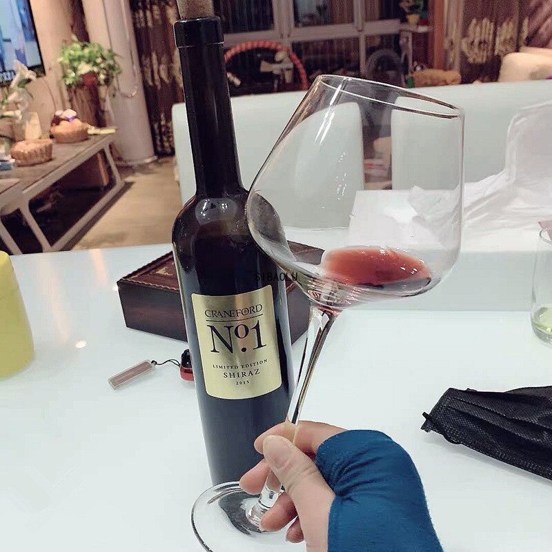 Grand verre à vin de bourgogne Ultra-fin de Style européen, Pot de ventre en verre de cristal, gobelet de dégustation fait à la main