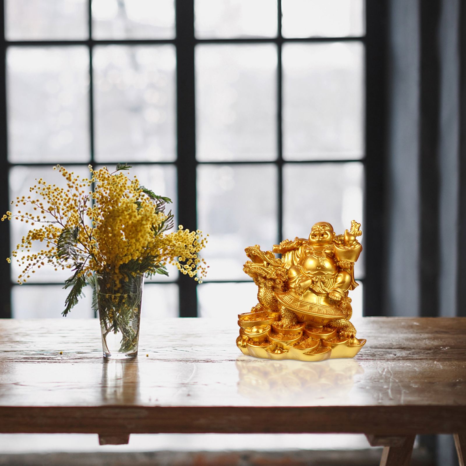 1Pc Lachende Boeddha Duurzaam Welvaart Lachende Boeddha Maitreya Boeddha Sculptuur Feng Shui Boeddha Kantoor Kamer Thuis