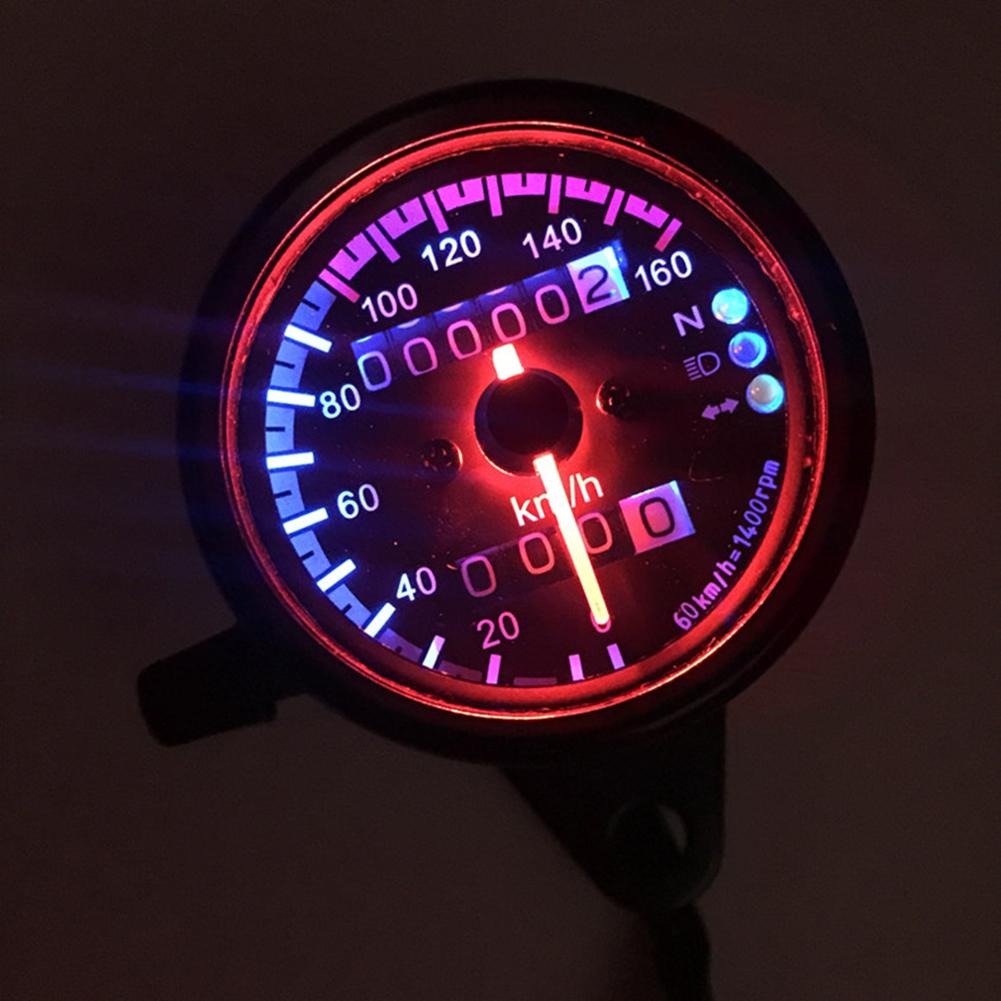 Durable Motorcycle Speedometer Multi-function Universal Motorcycle Speedometer Odometer with Turn Signal Headlight Indicator