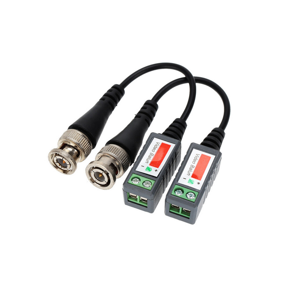 10pcs ABS Plastic CCTV Video Balun CCTV Accessories Passive Transceivers 2000ft Distance UTP Balun BNC Cable CAT5 Cable