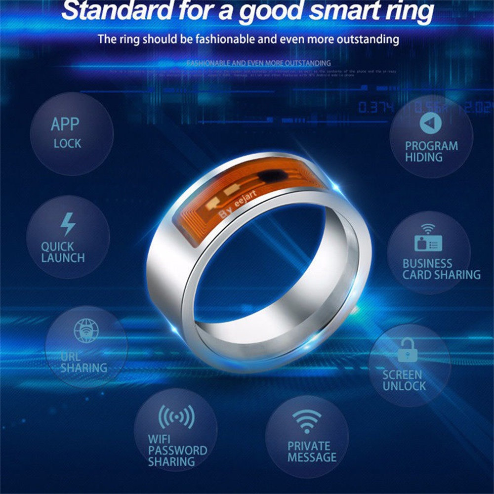 NFC Multifunctional Waterproof Intelligent Ring Smart Wear Finger Digital Ring for Phone