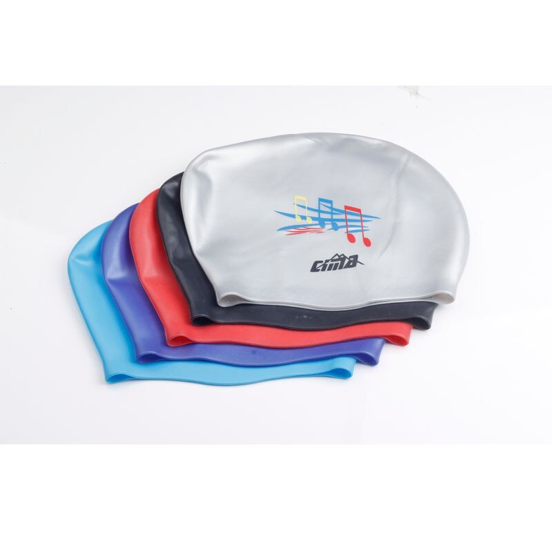 Gorro de natación de silicona para mujer, gorro de baño de pelo largo Extra grande, impermeable, con copa de oreja, protege las gorras de natación elásticas