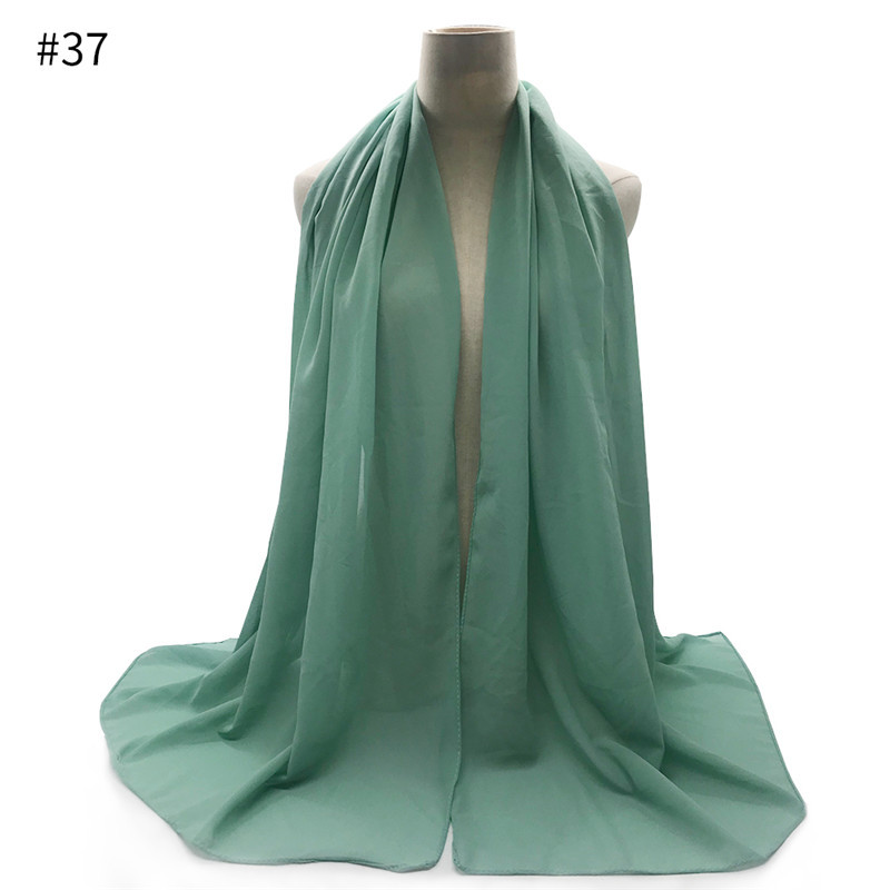 Femmes longue enveloppe en mousseline de soie jaune soirée fête étole mariage mariée demoiselle d'honneur enveloppement 16 couleurs cap vert menthe jaune: 37 Dark-mint