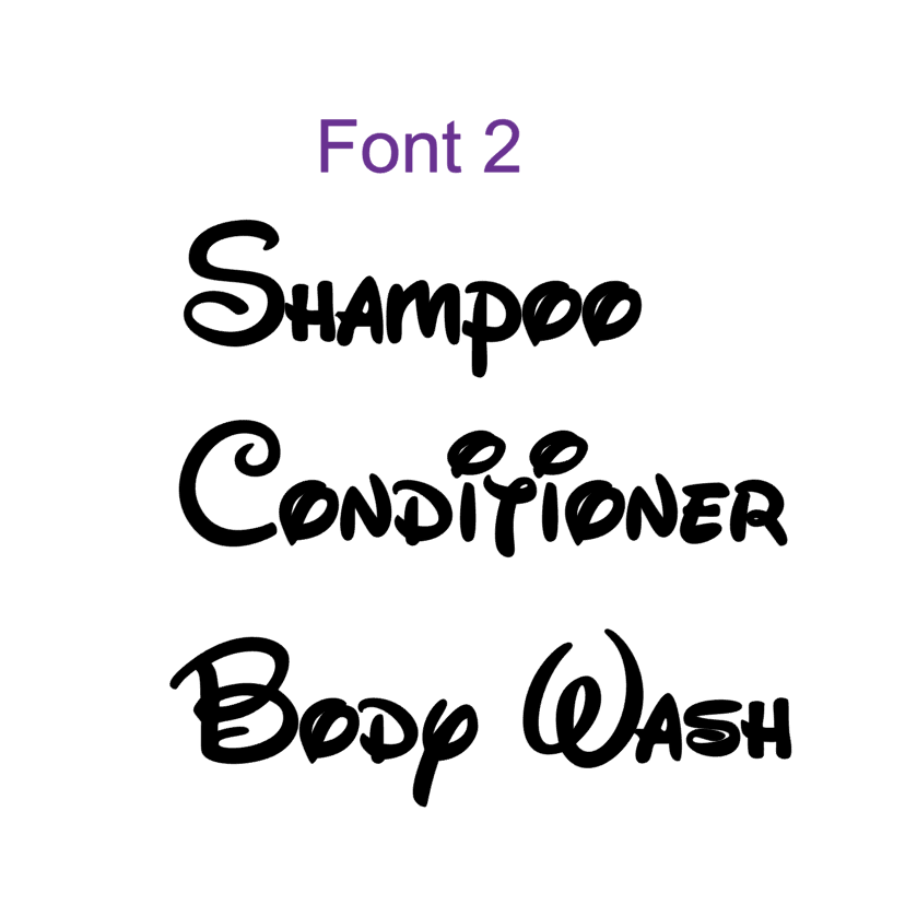 Custom Horizontal Shampoo Conditioner Body Wash Labels Stickers Vinyl Decals