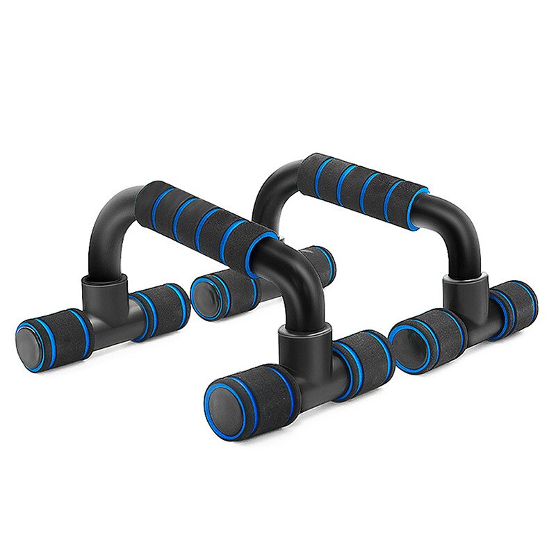 Barra de realce para Fitness, soportes para flexiones para culturismo, entrenamiento de músculos del pecho, gimnasio en casa, equipo de ejercicio de agarre, 2 uds.: Blue