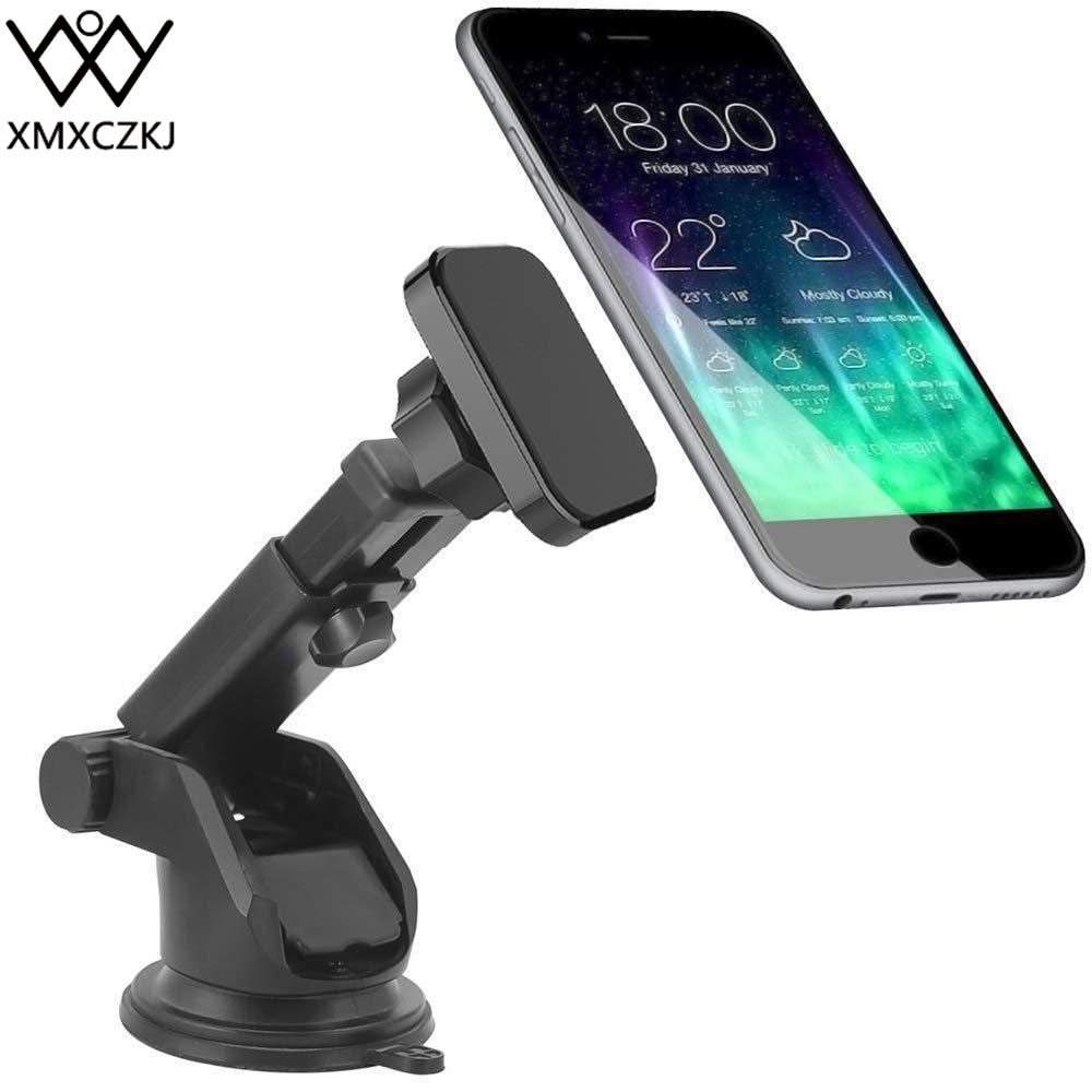 XMXCZKJ Dash Magnetic Car Windshield Mount Holder Cell Phone Holder Long Arm Stand For Iphone XR Magnet Phone Holder for Mi8