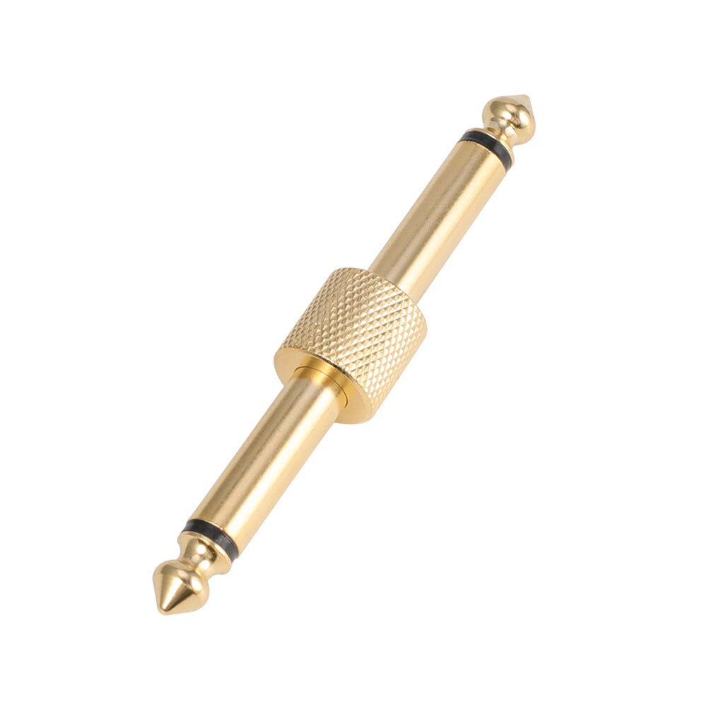 4pcs Guitar Guitar Effects Pedal Connector Coupler 1/4in 6.35mm Male to Male Adapter Connector Straight Plug Patch Convert Cable