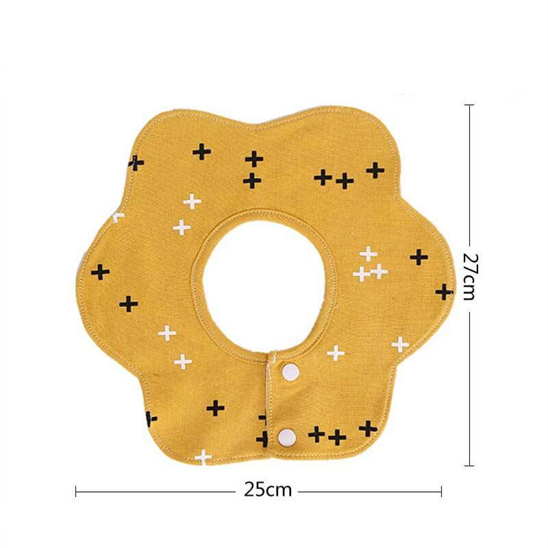 Cotton Baby Boys And Girls Feeding Burp Cloths 360 degrees Rotating Baby Bibs Towel Cute Bandanas Scarf Children Cravat Stuff