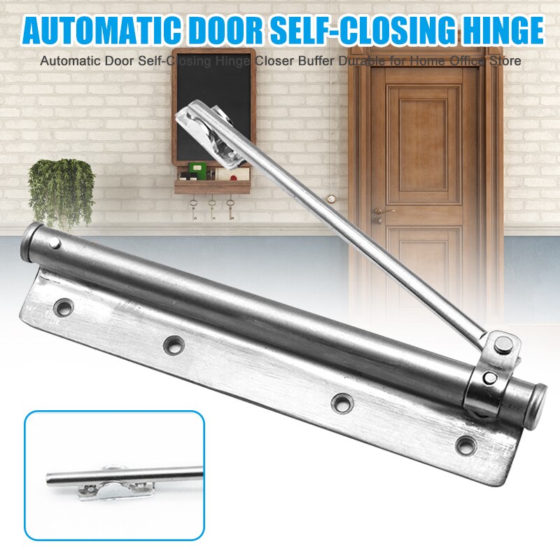 Automatic Door Self-Closing Hinge Durable for Home Office Closer Buffer Store DC120