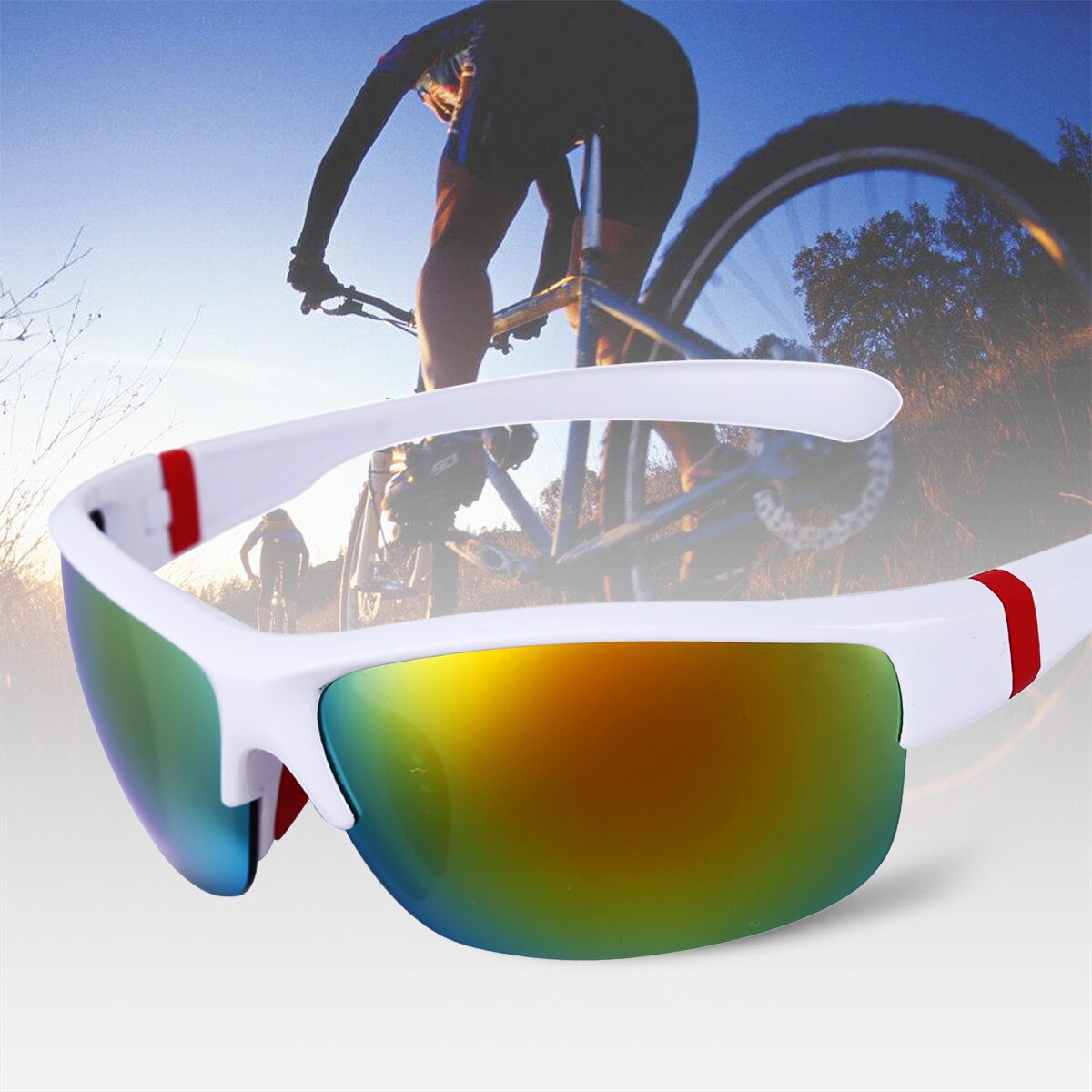 DPOIS Sonnenbrille Männer Sport Sonnenbrille UV 400 Schutz Golf Sonnenbrille Frauen Fahren Radfahren Gläser Angeln Brillen