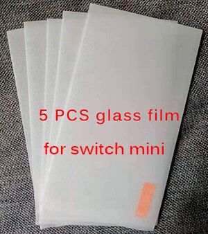 3 In 1 for Nintend Switch Lite Carrying Bag Switch Mini Protector Case for Nintendo Switch Mini Accessories Storage Glass Film: 5 glass film