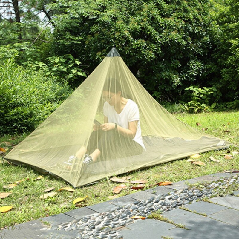 Anti-myg anti-insekt mesh telt udendørs camping enkelt myggenet til voksne og børn strand seng rygsæk tilbehør