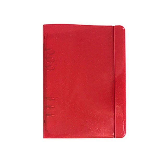 Card Album Transparent Star Album Photo Album Photocard Holder Binders Albums For DIY Your Notebook Filofax Planner Loose Leaf: red