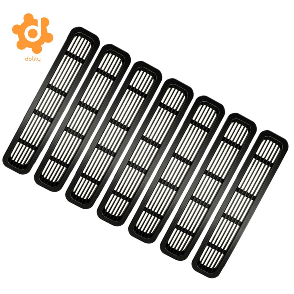 7 Stuks Voor Clip In Grille Grill Mesh Insert Kit Voor Jeep Wrangler Jk