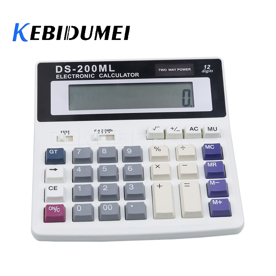 Kebidumei store knapper kontor regnemaskine store computernøgler ds -200ml muti-funktion computer batteri lommeregner