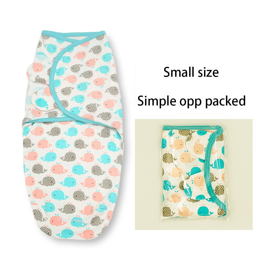 Baby Swaddle Blanket Wrap Newborn Baby Swaddle 100% Cotton Soft Infant Newborn Baby Products Blanket &amp; Swaddling Sleepsack: Whale girl small