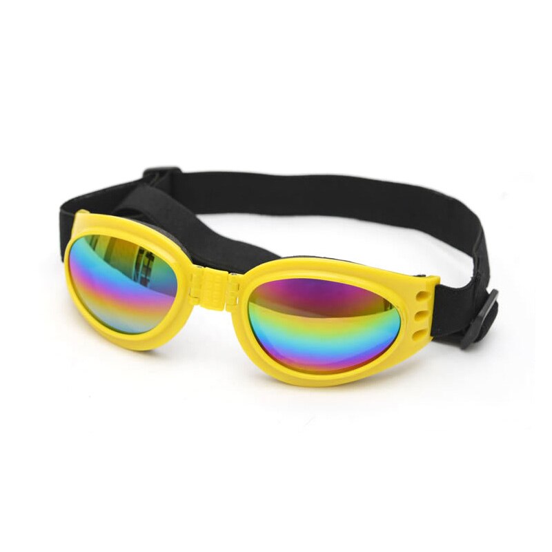 Gafas de sol de para perros de compañía, lentes de sol impermeables para perros pequeños, medianos y grandes, protección UV, accesorios para mascotas, 6 colores: yellow
