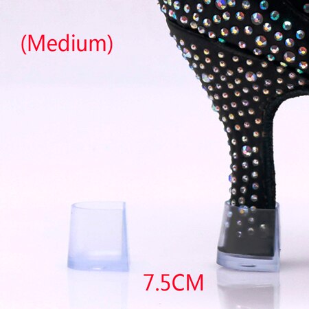 Latin dansschoenen ballroom dans Hak Stoppers Antislip Silicone Hoge Heeler protector voor 7.5 cm/9 cm/10 cm/8.5 cm: heel 7.5cm