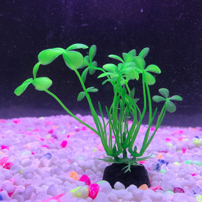 1 stk akvarie kunstige plastik planter dekoration akvarie landskab 1 stk kunstige akvarie dekorationer