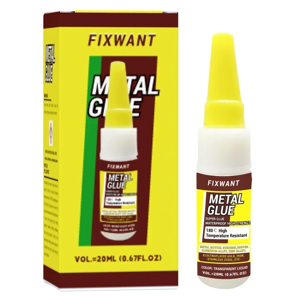 180 ℃ Hoge temperatuurbestendige sterke metaallijm voor wederzijdse hechting van metaal Koper Aluminium Zinklegering Ijzerlijm: Rood