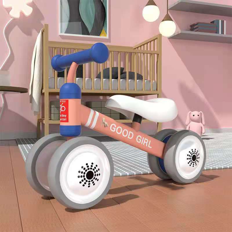 Coche de equilibrio para niños de 1 a 2 años, 2 para bebés, cochecito de bebé, coche de juguete giratorio: Beige