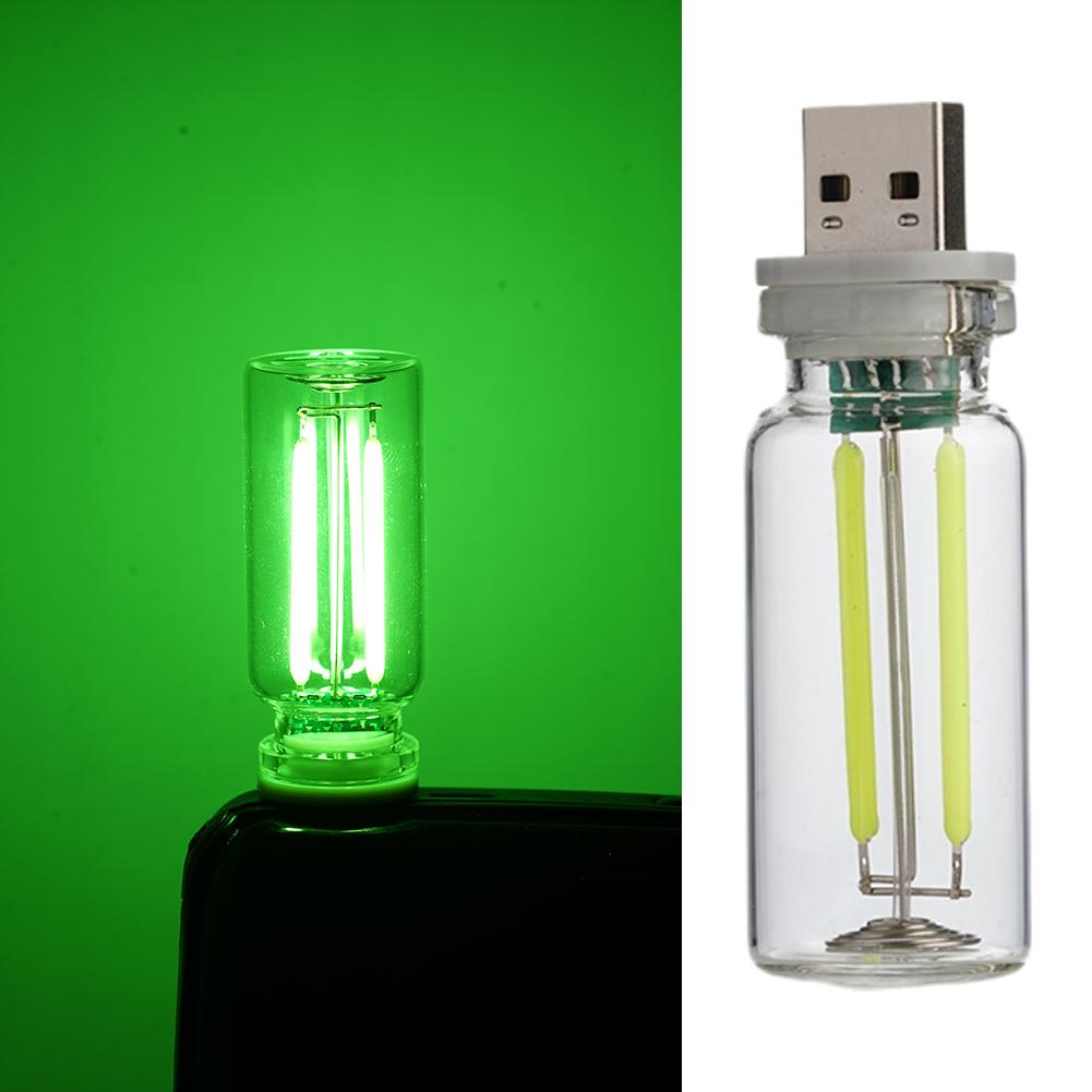 Auto 5V Nachtlampje LED Gloeidraadlamp Draagbare verlichting Plug Play USB-lamp Decoratieve sfeerlampen voor omgevde verlichting: Rood