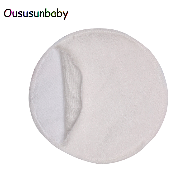 Oususunbaby 12 unids/lote reutilizable de mama almohadillas de bambú orgánico almohadilla para el pecho almohadillas de enfermería impermeable lavable alimentación Pad para mamá