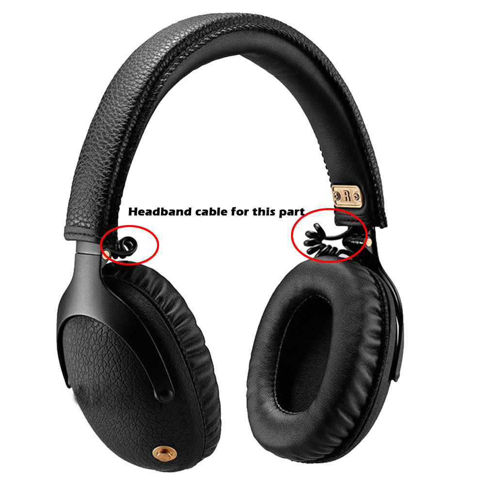Cable de repuesto para diadema para Monitor/Monitor Marshall, auriculares inalámbricos Bluetooth, reparación de banda para la cabeza, Cable en espiral