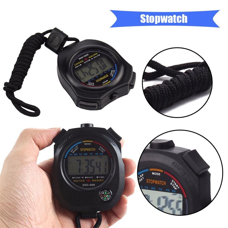 Waterdichte Digitale LCD Stopwatch Chronograaf Timer Teller Sport Alarm heren horloge digital sport horloge @ 3