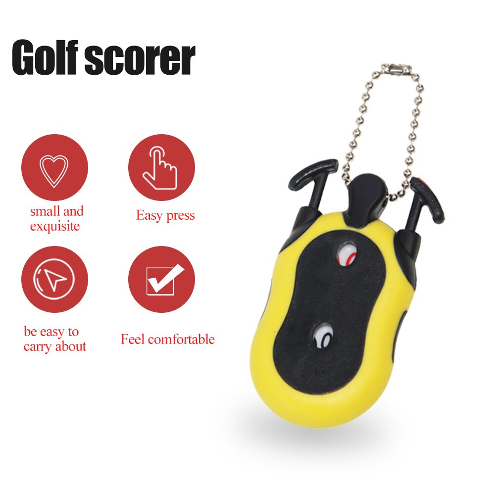1Pcs Handige Mini Golf Stroke Shot Put Score Counter Tally Keeper Met Sleutelhanger