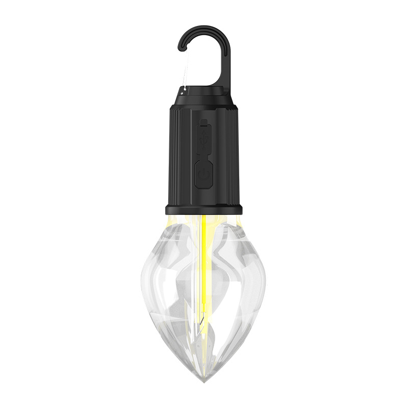 Usb-uppladdningsbart volframljus bärbart retro camping minitält omgivande glödlampa hemkrok nattlampa utomhus nödlampa vattentät: 4.5 w