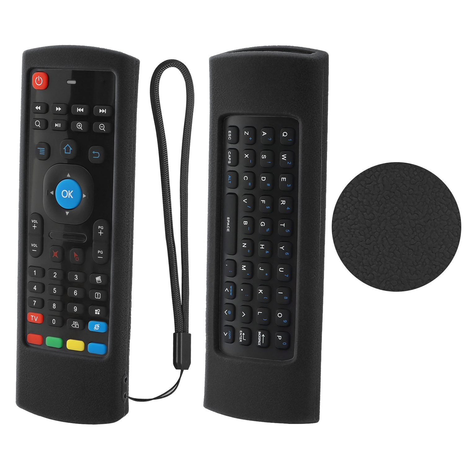 Silicone Protective Case Fit for MX3 Voice Flying Air Mouse 2.4G Double-Sided Remote Control RF Wireless Keyboard Remote Cover: Yellow
