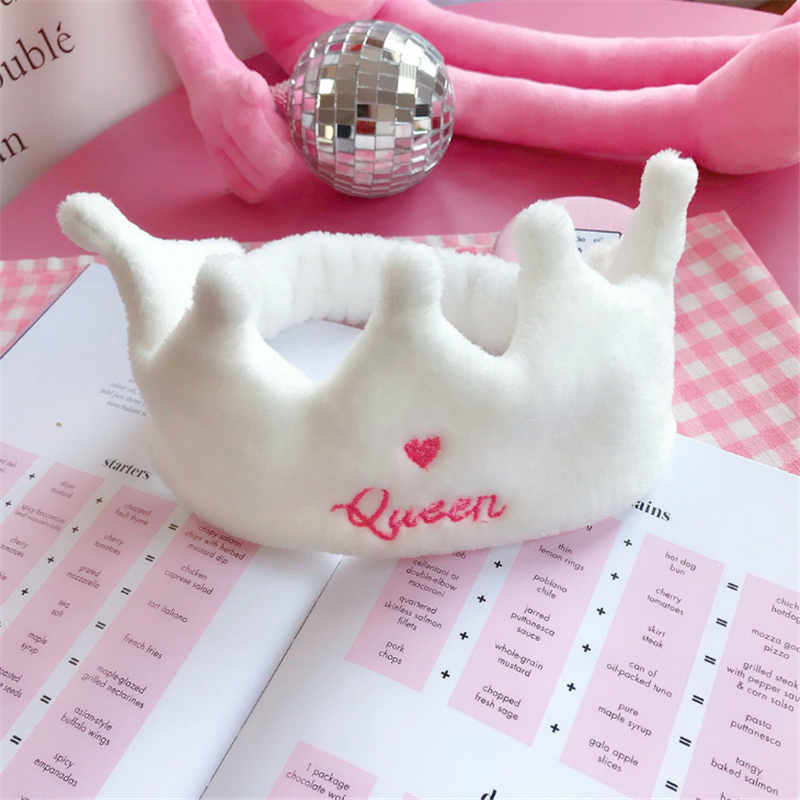 Shape Mask Headband Crown Heart Bath Cute Wash Hair Band Make