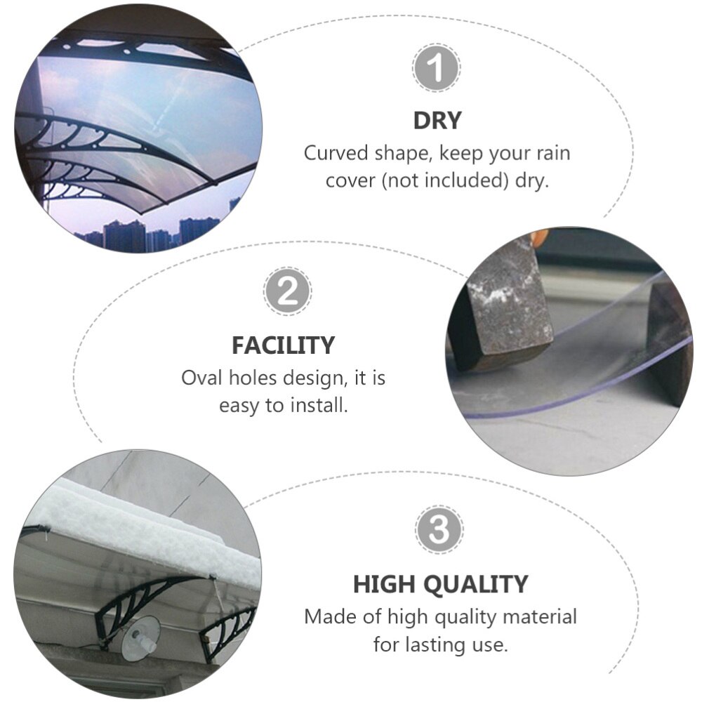 3 Pcs Balkon Luifel Ondersteuning Beugel Luifel Fixing Houder Luifel Ondersteuning Tool