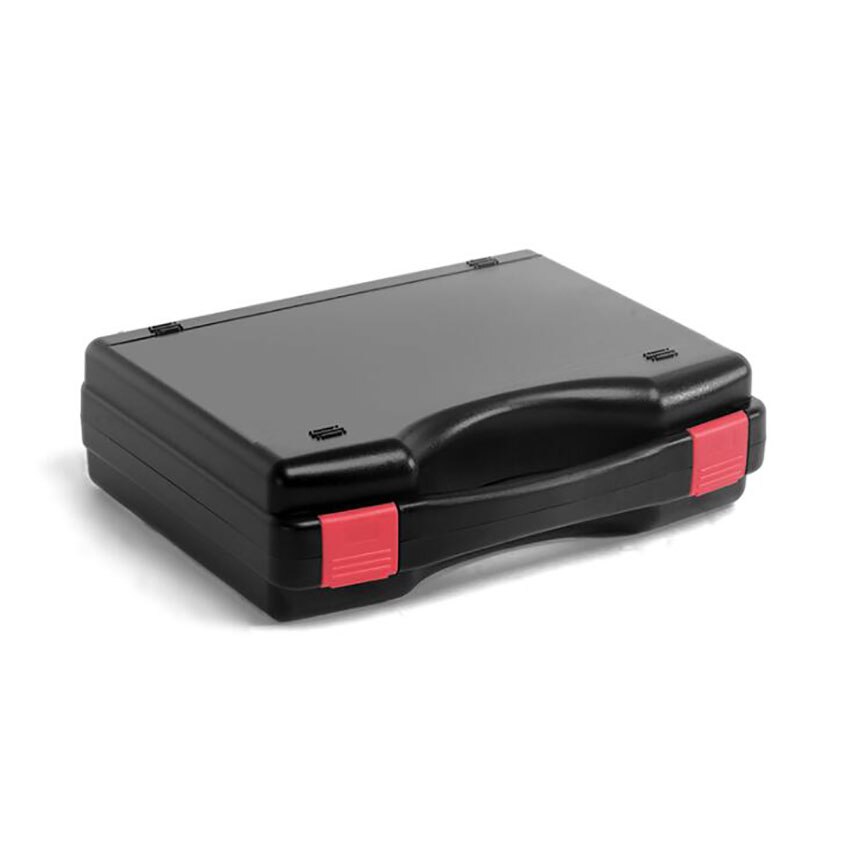 Z tworzywa sztucznego poręczny twardy futerał przenośne narzędzie skrzynka robić pakowania 275x230x82mm puste twarde etui ochronne dla narzędzia metalowe, czarny