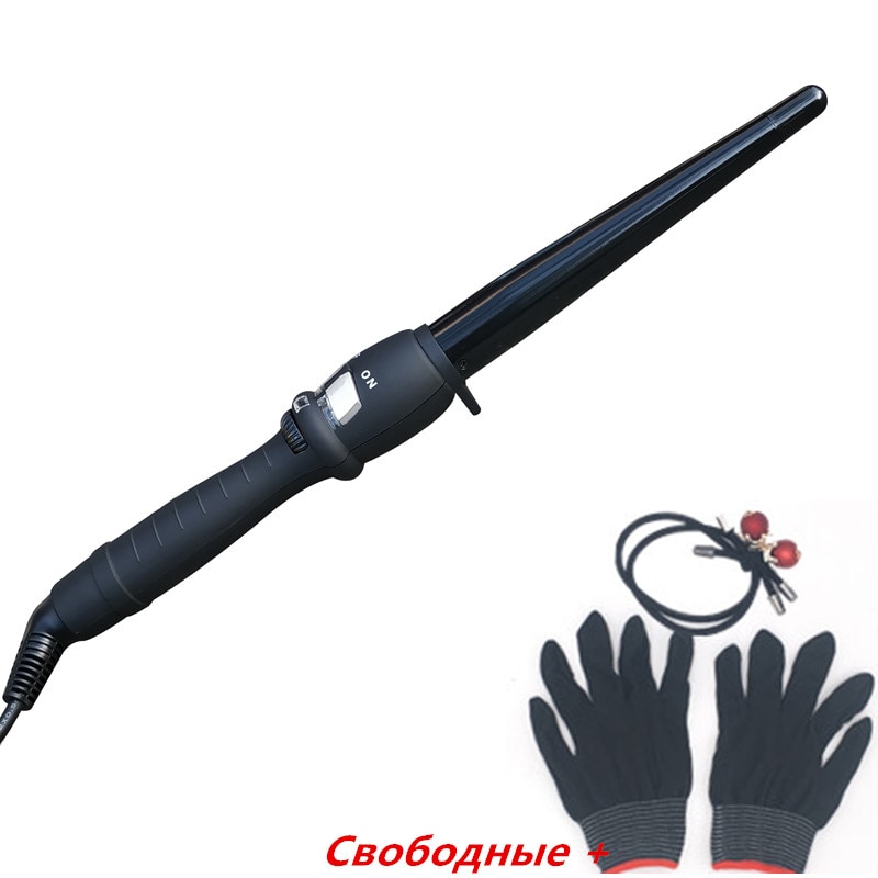 Modelador de cabelo com controle de temperatura digital., picador de cabelo em cerâmica com rolo.