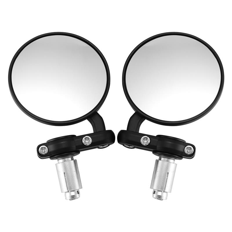 2 Pcs Universal Motorrad Spiegel Aluminium Schwarz 22mm Griff Bar End Rearview Außenspiegel Motor Zubehör Auto-Styling nützlich