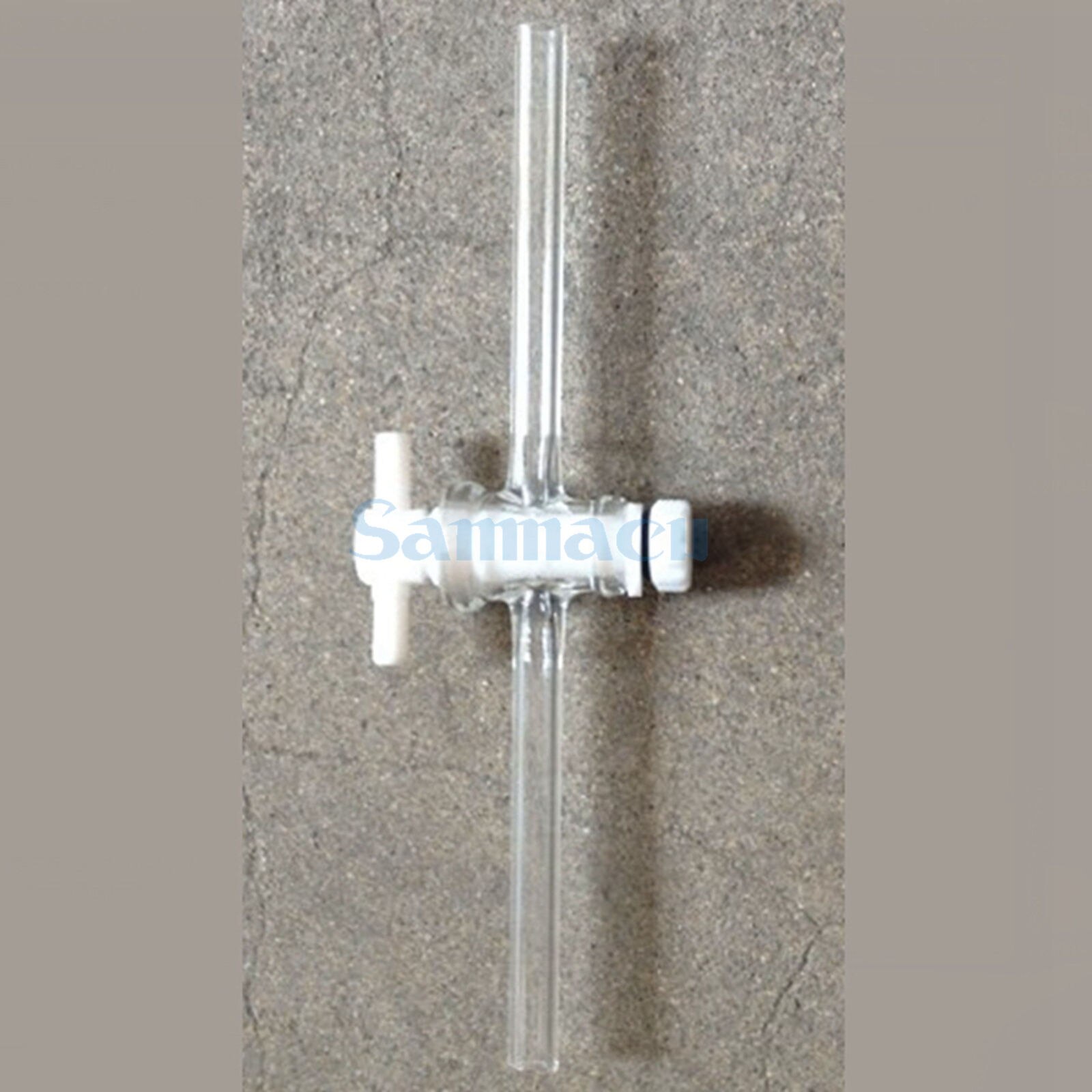2/3/5mm Bore High Vacuum PTFE Stopcock Straight Hollow Plug Laboratory Glassware