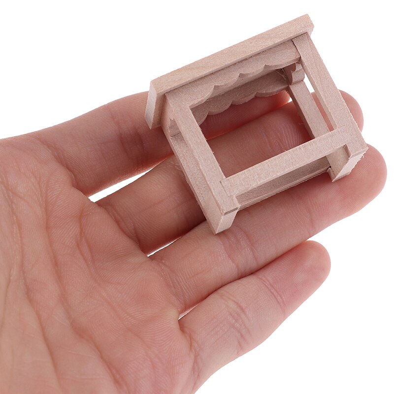 9 stili di Mobili In Legno In Miniatura Tavolino Rotondo Sgabello Teatable Miniature Finta Giocattoli 1/12 Dollhouse Giardino/Decorazione Della Stanza