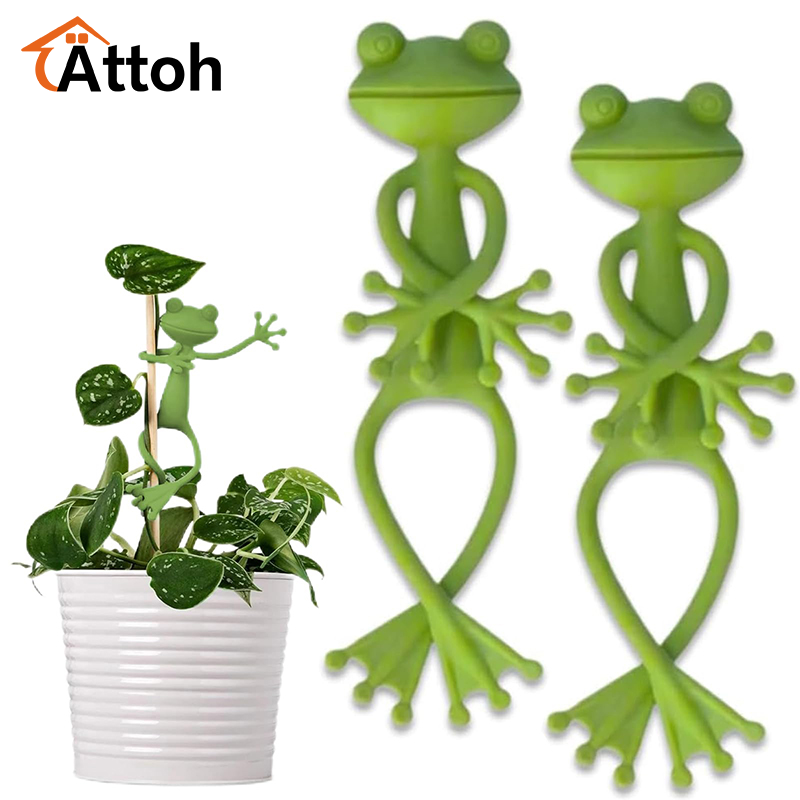 Support pour plantes grenouille, Pot de fleur de grenouille mignon, Clips de fixation pour plantes grimpantes, branche grimpante de jardin, décor sur piquet de planteur