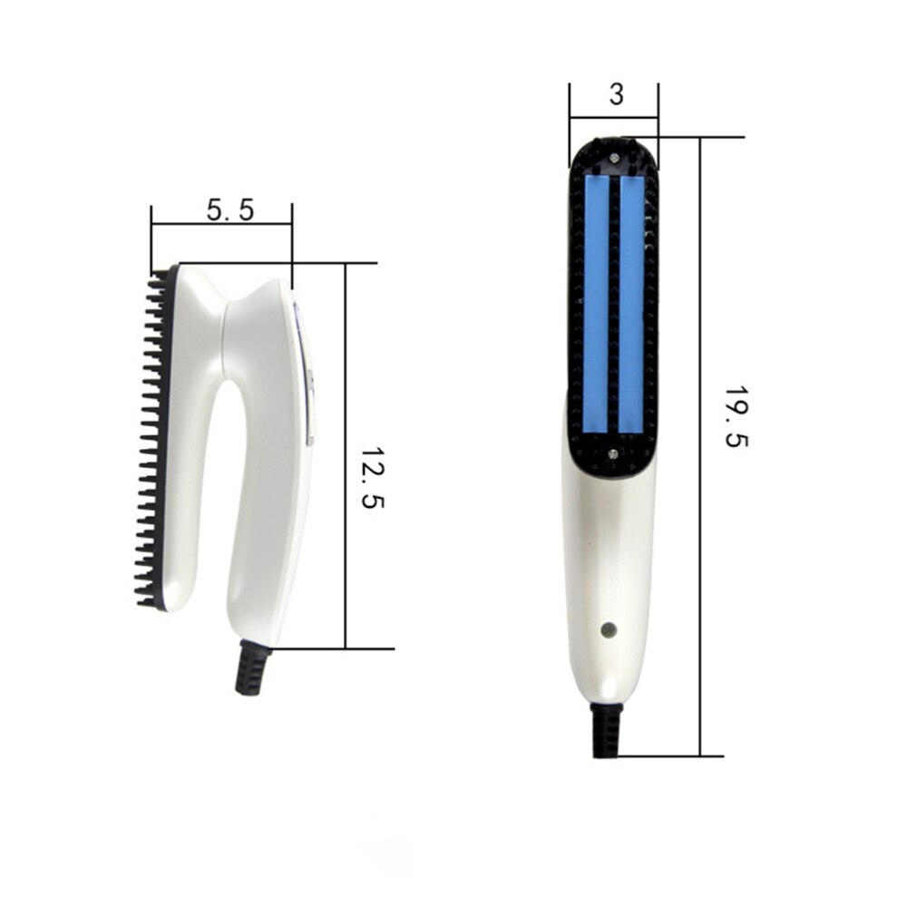 1PC Beard Straightener Multifunctional Electric Foldable Rotation Straightening Comb for Men with EU Plug