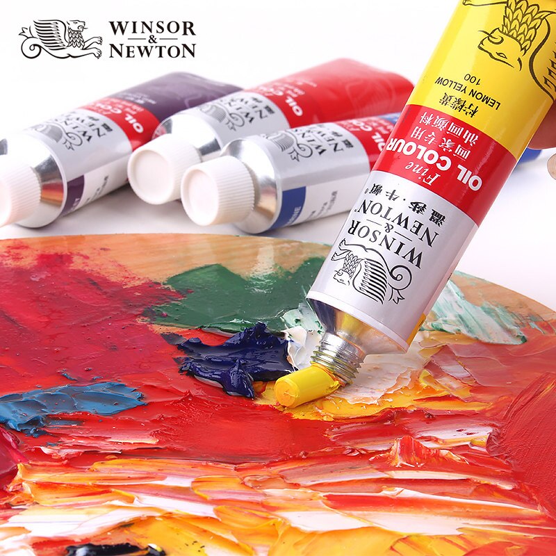 WINSOR & NEWTON-pinturas/pigmentos profesionales para pintura al óleo, 12/18/24 colores, 12ML, pigmentos de pintura fina al óleo para dibujo artístico
