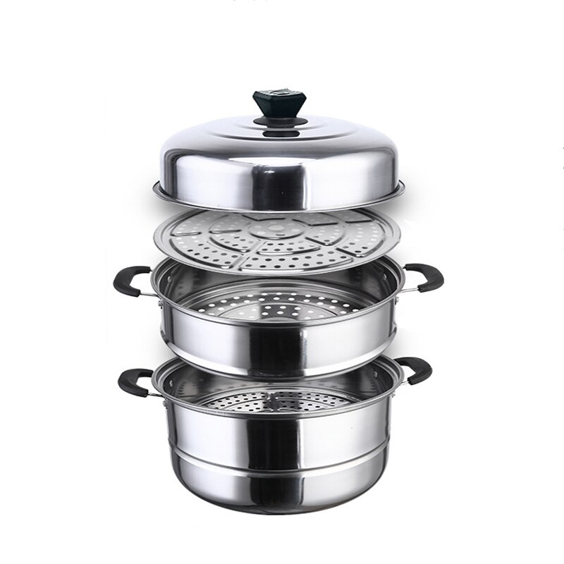Stainless Steel Three layer Thick Steamer pot Soup Steam Pot Universal Cooking Pots for Induction Cooker Gas Stove Steam pot