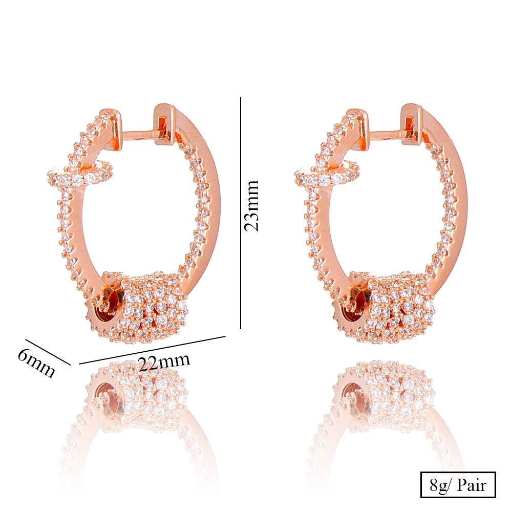 Godki Zirconia Manchet Oorbellen Huggie Hoop Oorbellen Voor Vrouwen Wedding Diafragma Dubai Bridal Earring Pulseras Mujer Moda