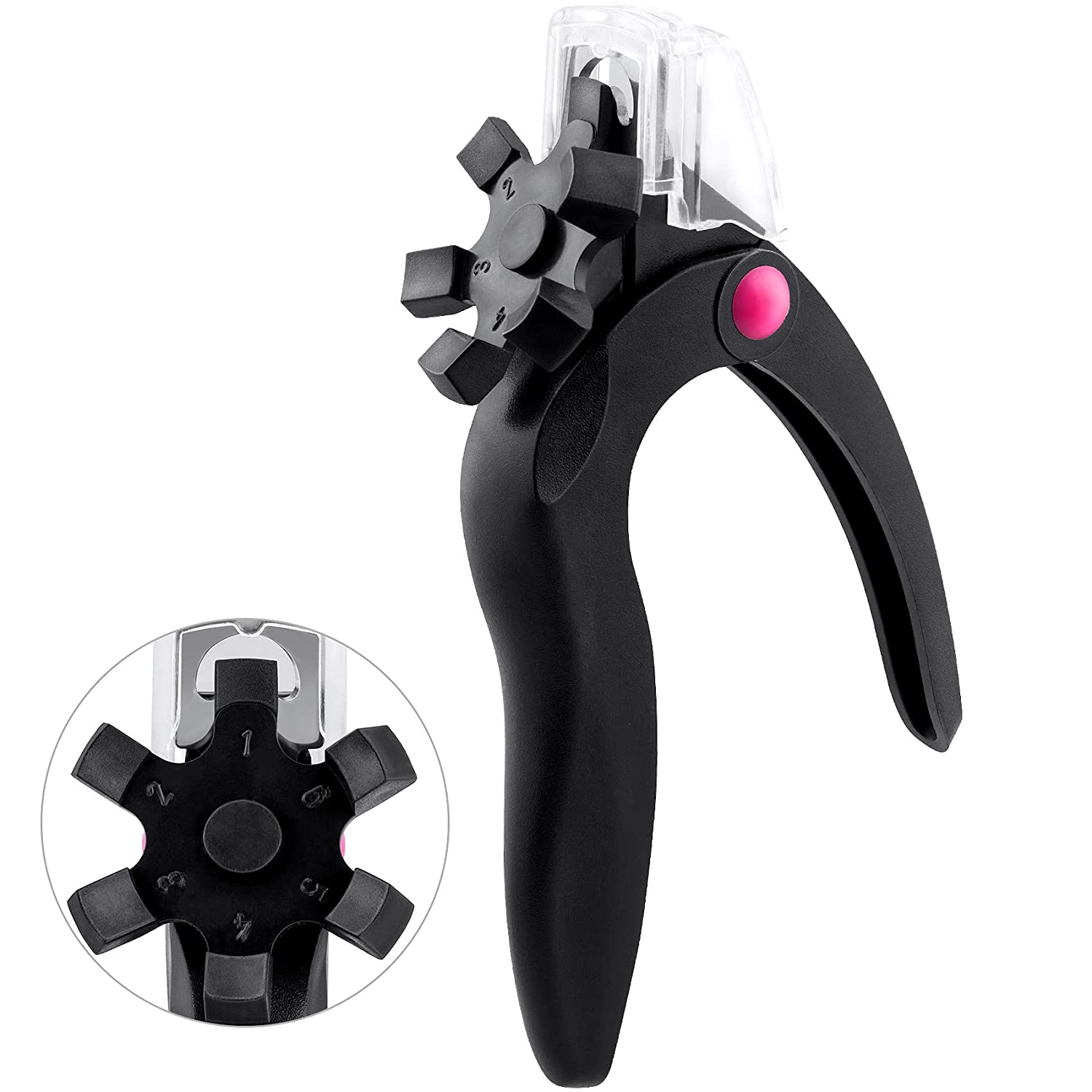 Cortaúñas en forma de U, cortador de uñas postizas, Tip de uñas, recortador de uñas para herramientas artificiales, manicura de uñas con escala, 3 colores: black