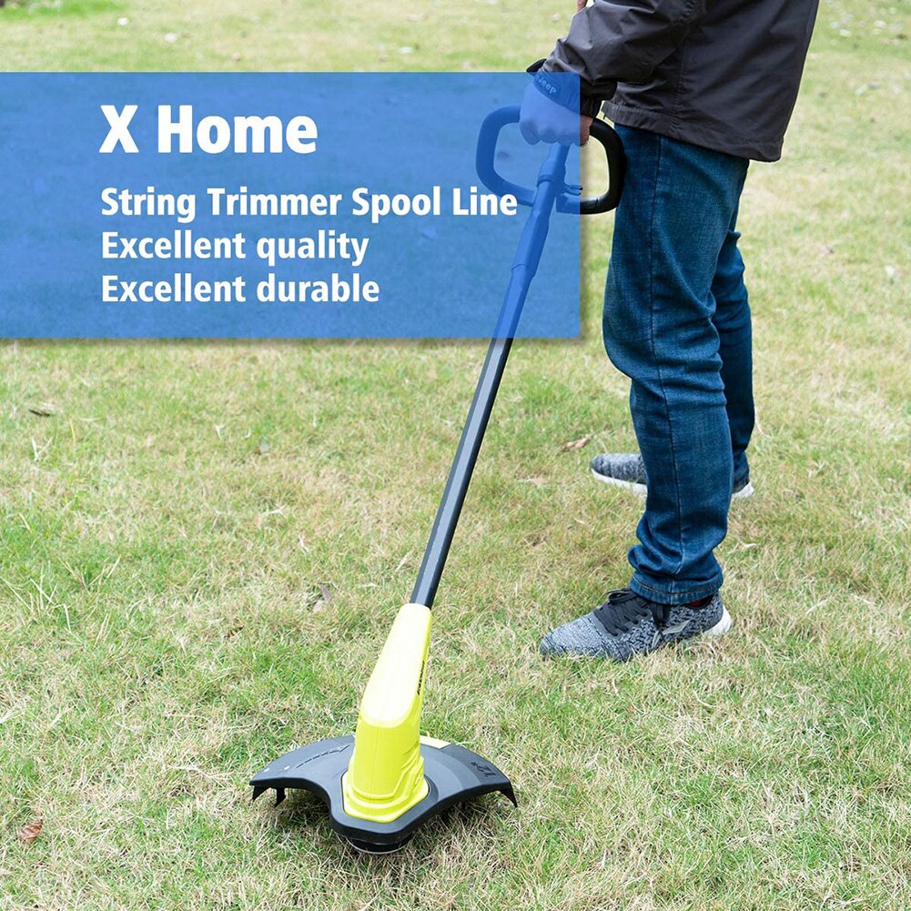 6Pcs Weeding Nylon Line Replacement Spools with 1 Cap for Ryobi Cordless Trimmer