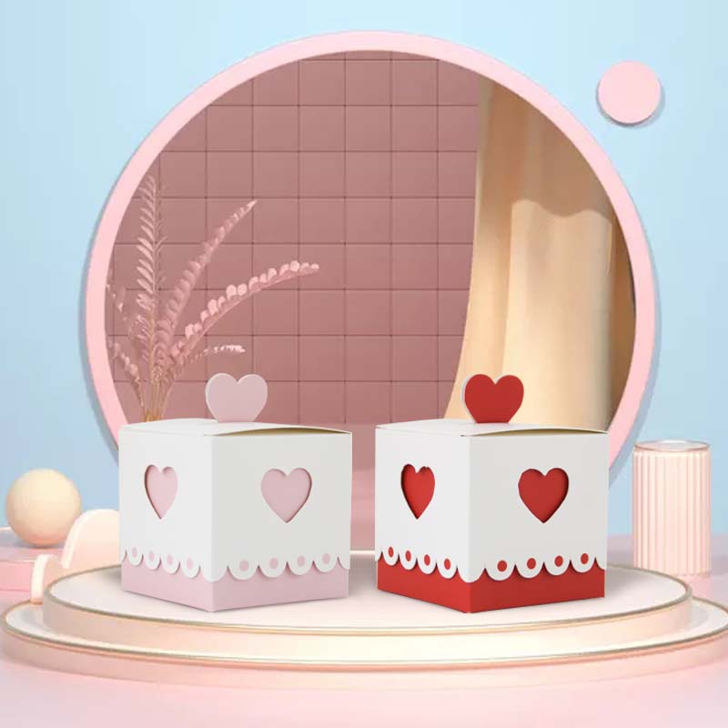 25pcs neue süße schöne Valentinstag Thema Herz kleine Papier box Party bevorzugen Süßigkeiten box behandeln Box