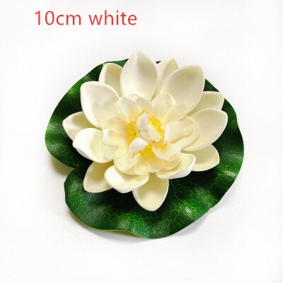Kunstmatige Lotus Waterlelie Drijvende Bloem Vijver Tank Plant Blad Ornament Thuis Bruiloft Vijver Pool Decoratie: 6