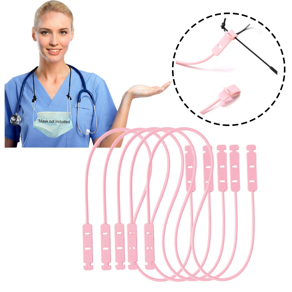 gel di silice Viso Maschera Cordino A Portata di mano Conveniente di Sicurezza maschera Resto Titolare Orecchio Corda Appesa Al Collo Maschere di Catene Della Collana di Modo Cordi