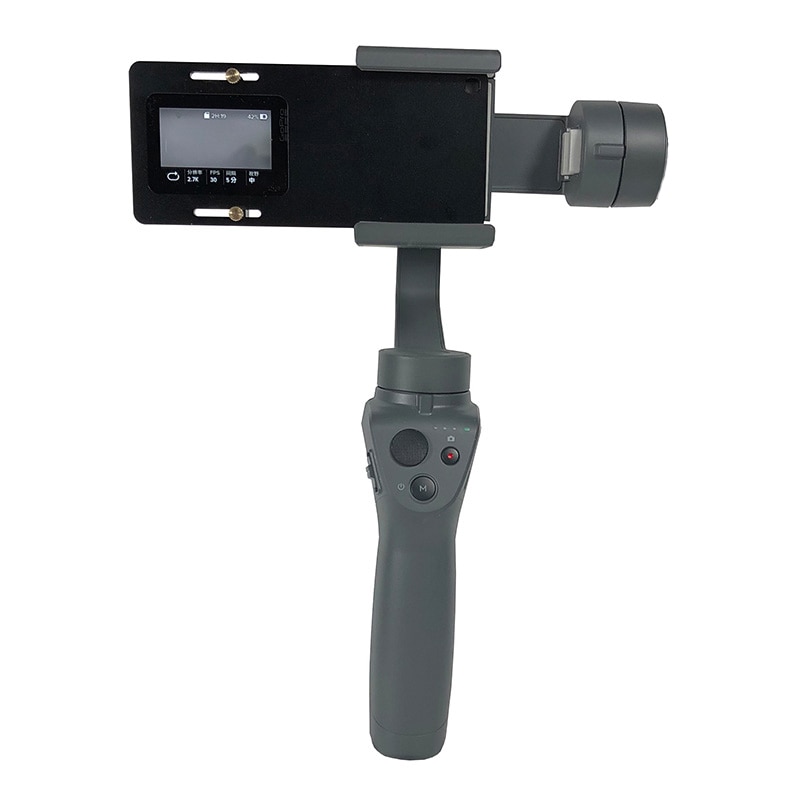 Adaptador estabilizador de cardán de mano para cámara GoPro Hero 4 3 + Yi 4k, placa de montaje intercambiadora para DJI Osmo Mobile Zhiyun Smooth Q